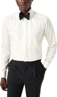 Eton Slim Fit Metallic Paisley Jacquard Bibbed Tuxedo Shirt