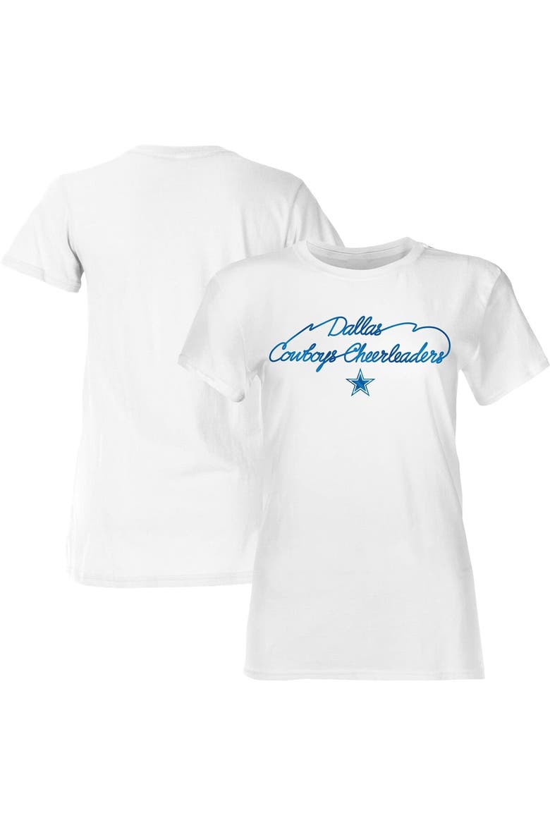 Women's White Dallas Cowboys Thunderstruck Foil T-Shirt, Main, color, White