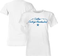 NFL Women's White Dallas Cowboys Thunderstruck Foil T-Shirt