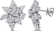 Julianna B. Lab-Grown Diamond Floral Cluster Drop Earrings 14k