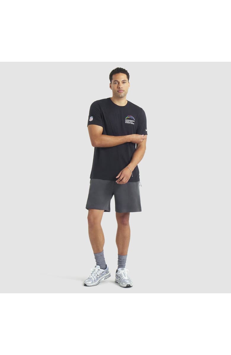 Nike Men's Nike Black Los Angeles Chargers 2025 NFL Crucial Catch Tri-Blend Dri-FIT T-Shirt, Alternate, color, Black