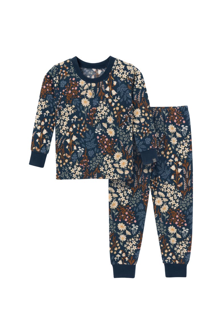 Hacci Pajama Top & Pant Set, Main, color, Navy Floral