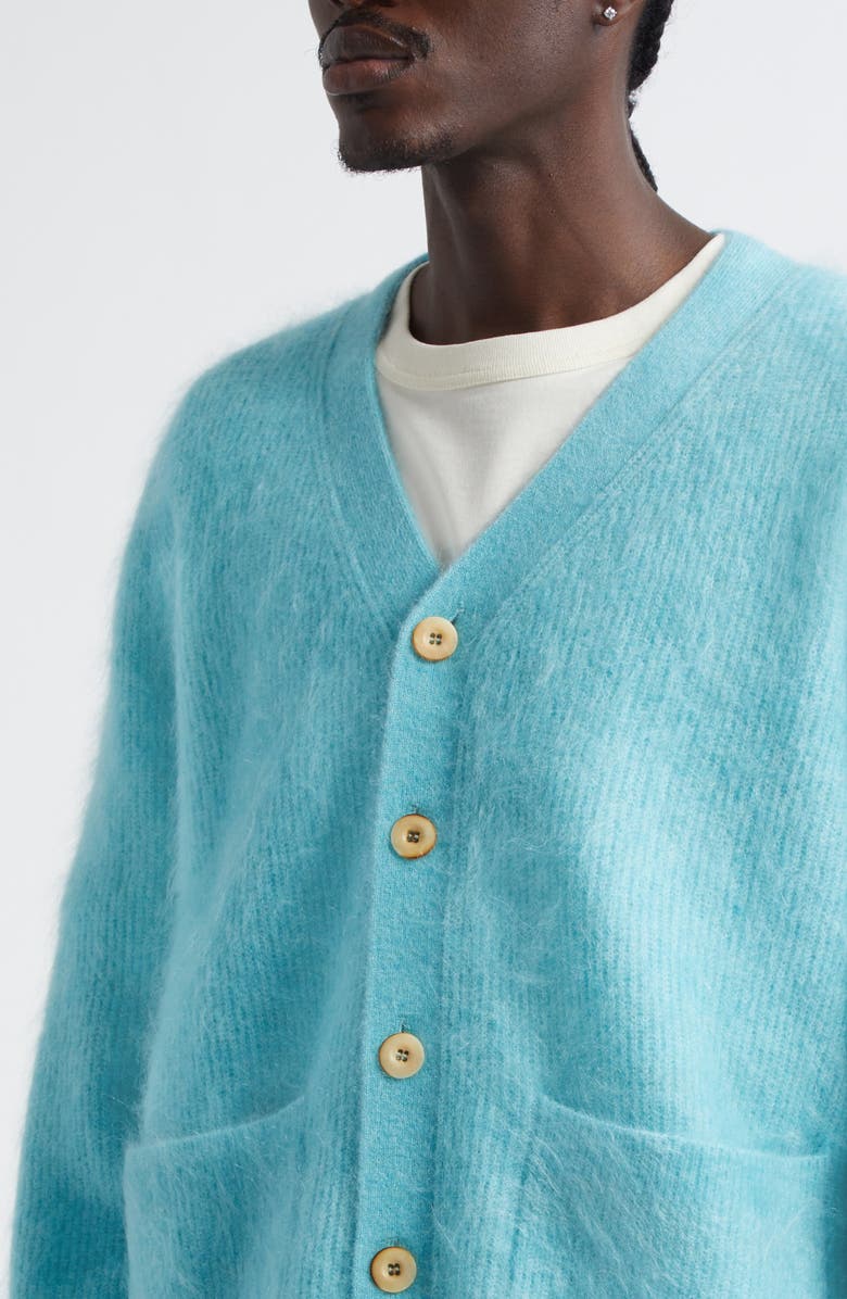 Séfr Kaito Mohair Blend Cardigan, Alternate, color, Turquoise Mohair