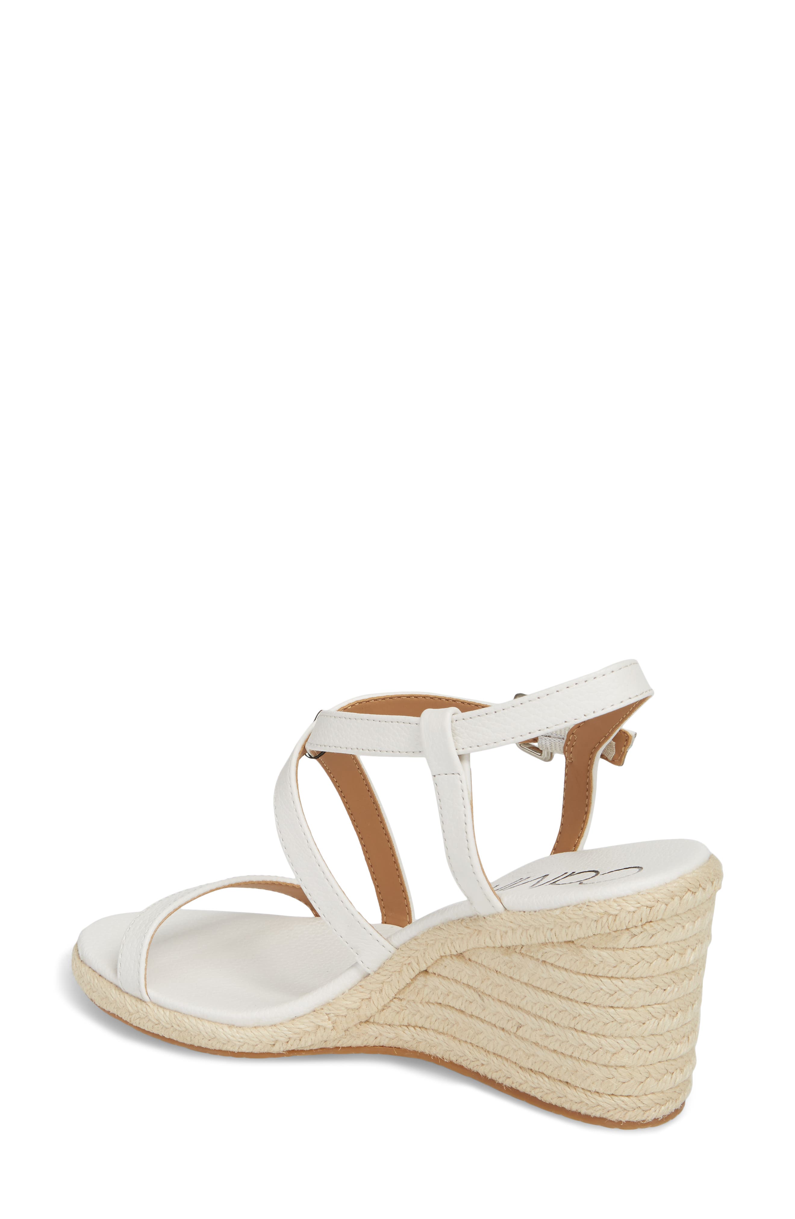 Bellemine Espadrille Wedge Sandal, Alternate, color, PLATINUM WHITE PEBBLE LEATHER