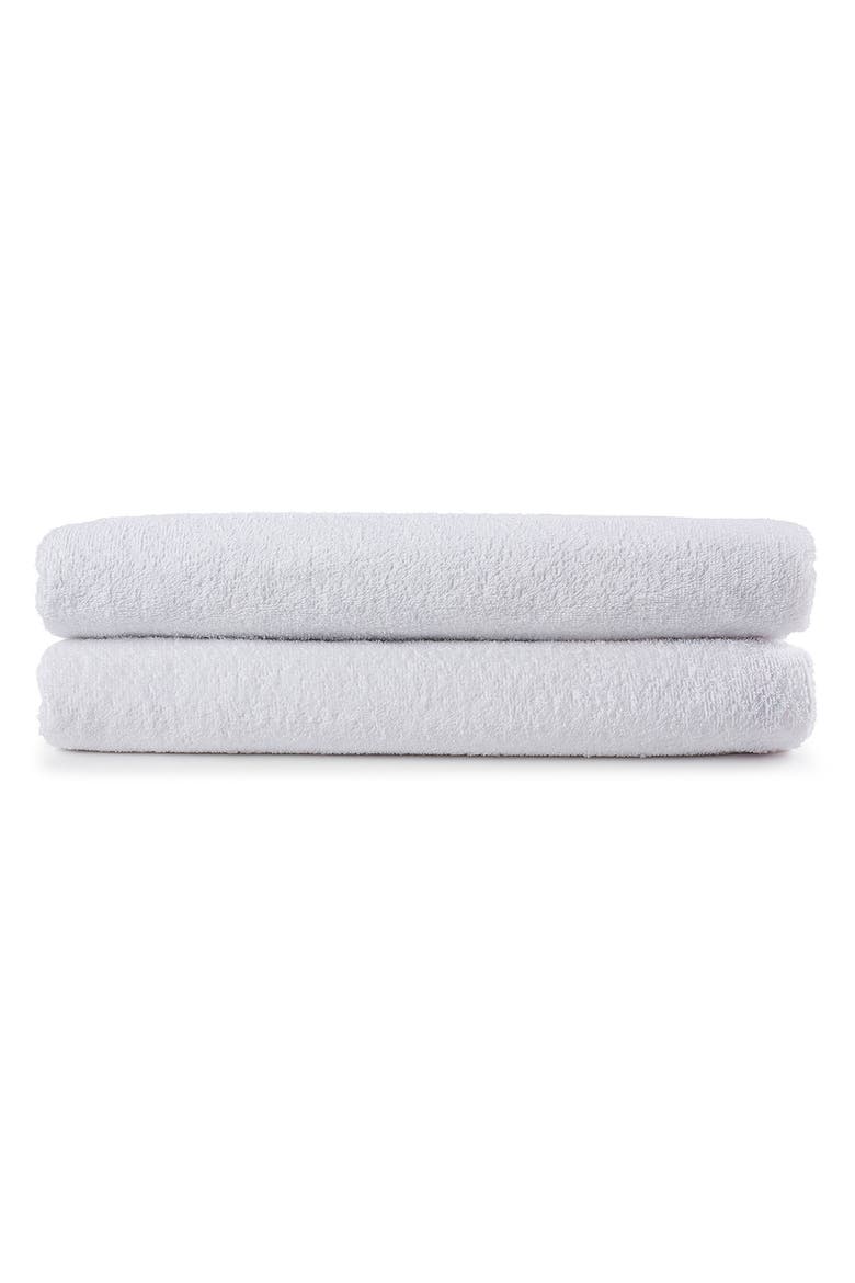 Cotton Terry Cloth Waterproof Pillow Cover, Main, color, WHITE