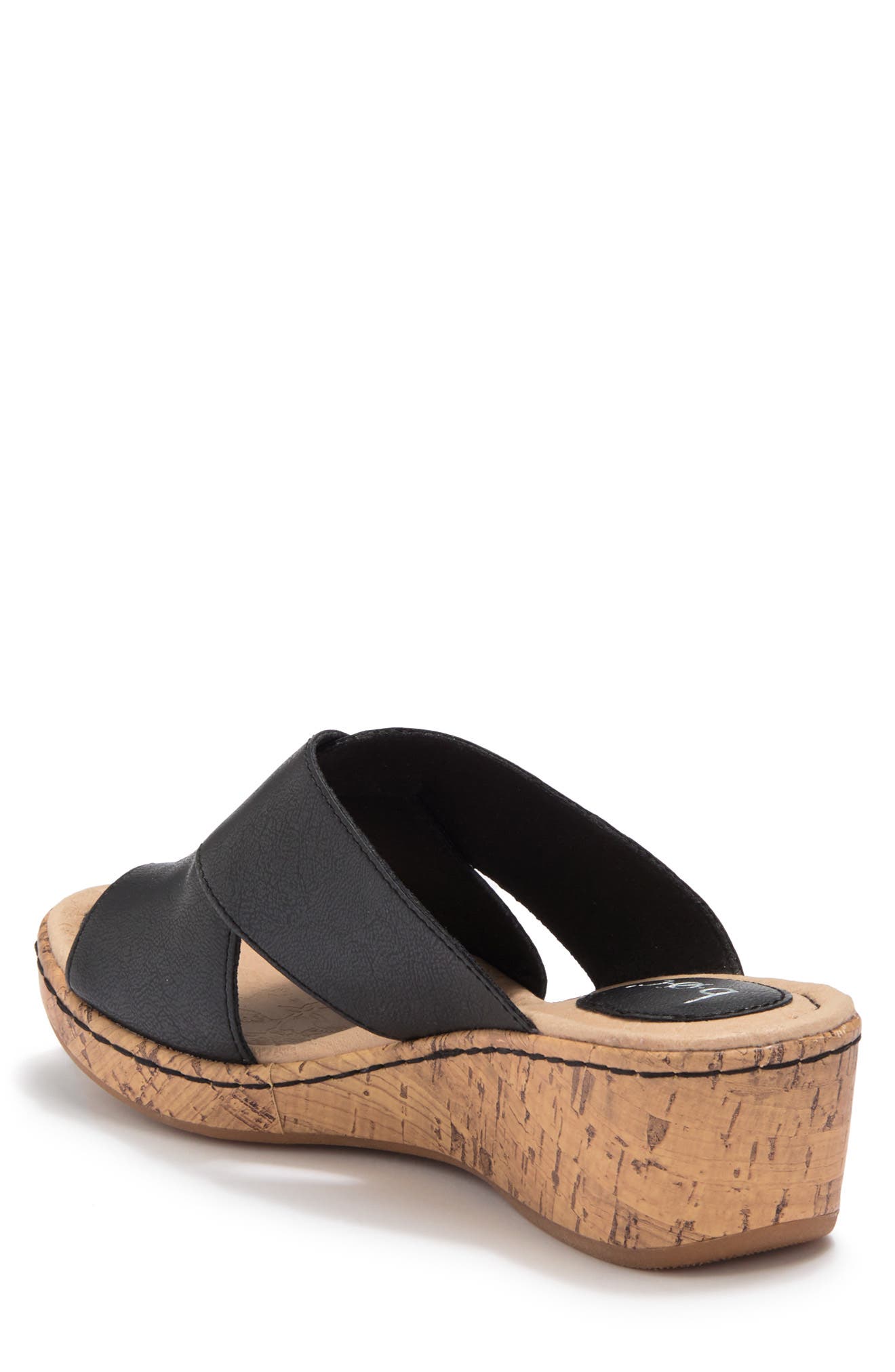 B O C Summer Crisscross Wedge Sandal, Alternate, color, Black