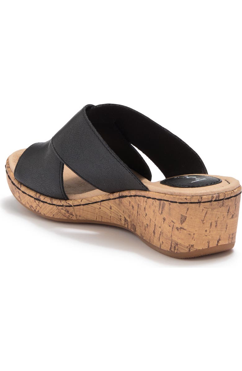 B O C Summer Crisscross Wedge Sandal, Alternate, color, Black