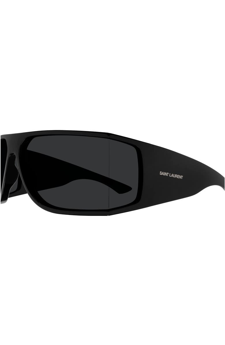 Saint Laurent SL 806 75mm Oversize Rectangular Sunglasses, Alternate, color, Black
