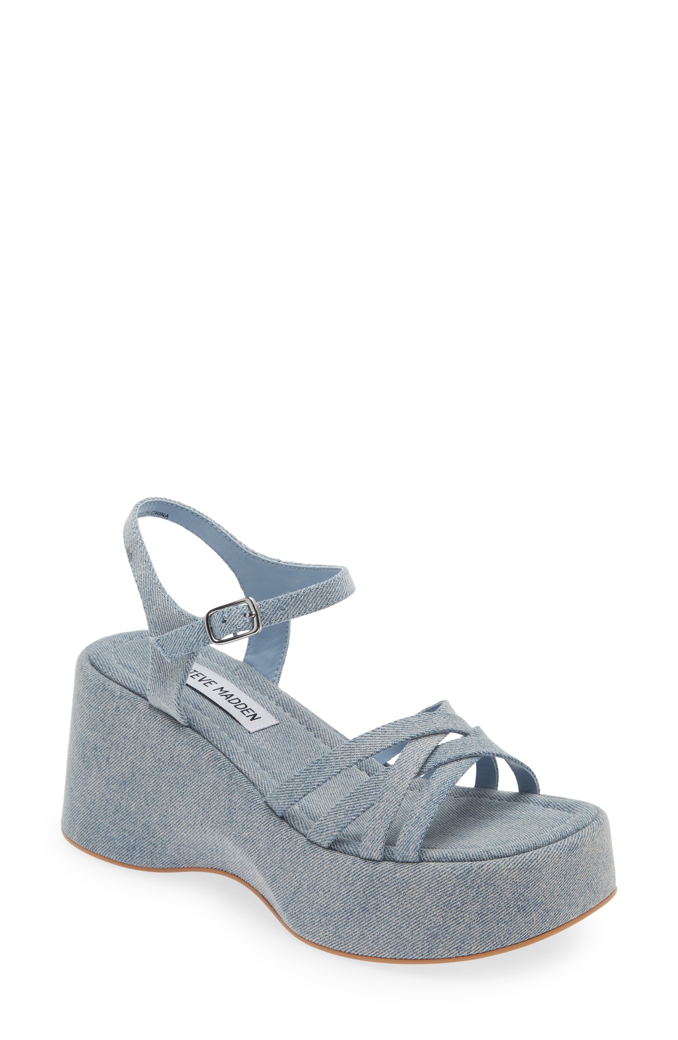 Crazy Platform Sandal, Main, color, DENIM