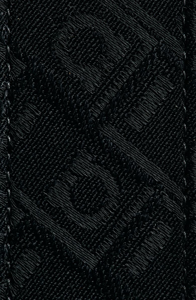 FERRAGAMO Double Gancio Jacquard Belt, Alternate, color, Nero/ Logo