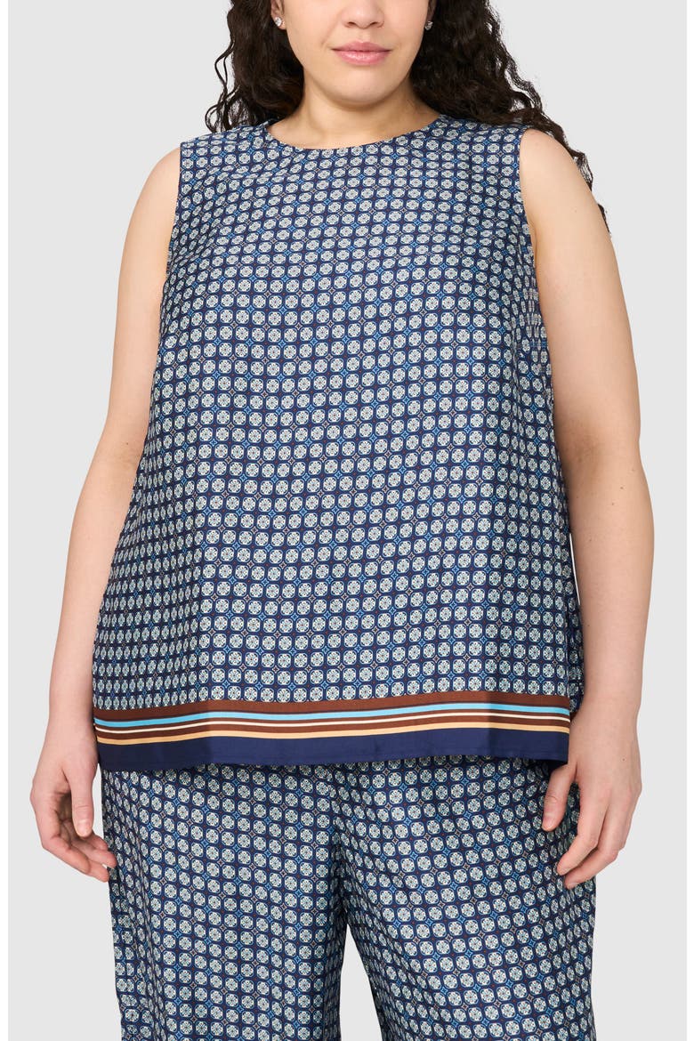 Medallion Print Tank, Main, color, CLASSIC NAVY