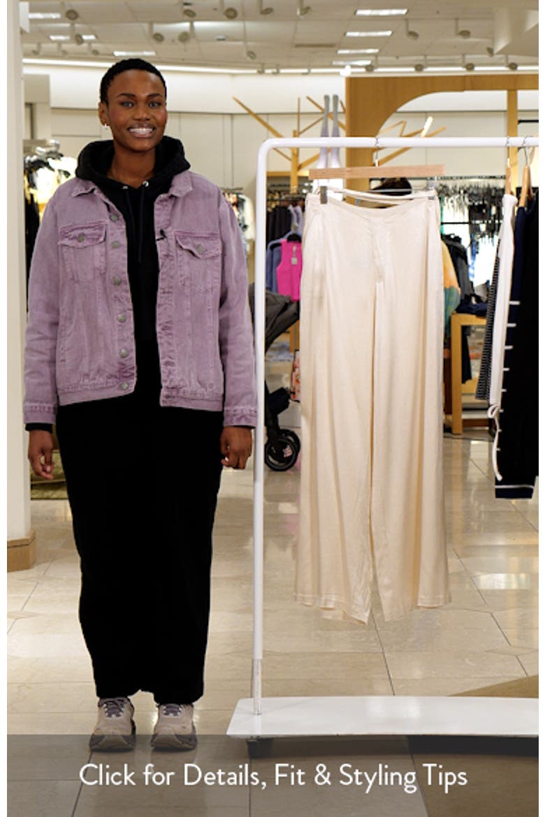 Deserae Silk Blend Wide Leg Pants video