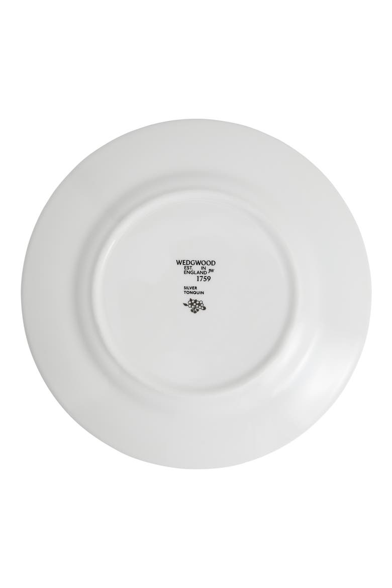 Silver Tonquin Bone China Plate, Alternate, color, SILVER