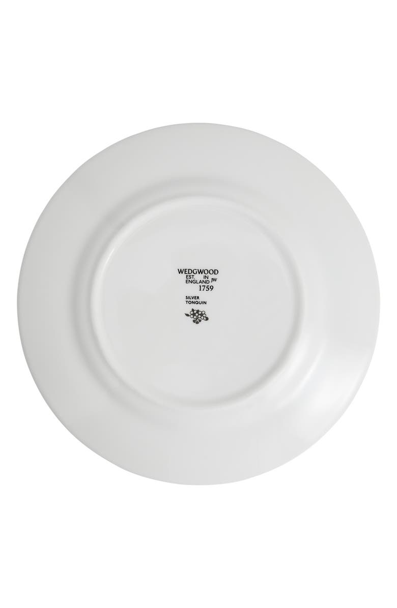 Wedgwood Silver Tonquin Bone China Plate, Alternate, color, Silver