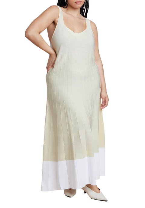 Contrast Hem Sweater Dress (Plus)