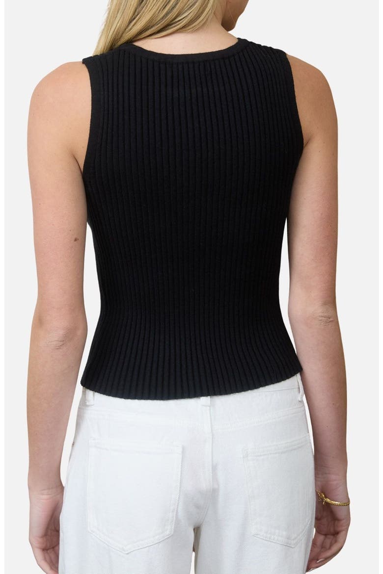 Rib Sleeveless Sweater, Alternate, color, BLACK