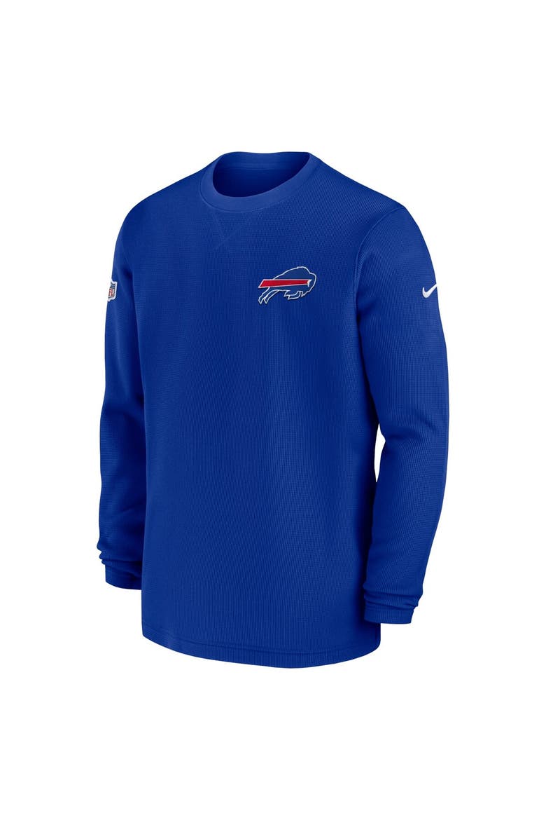 Men's Nike  Royal Buffalo Bills 2023 Sideline Throwback Heavy Brushed Waffle Long Sleeve Top, Alternate, color, Royal