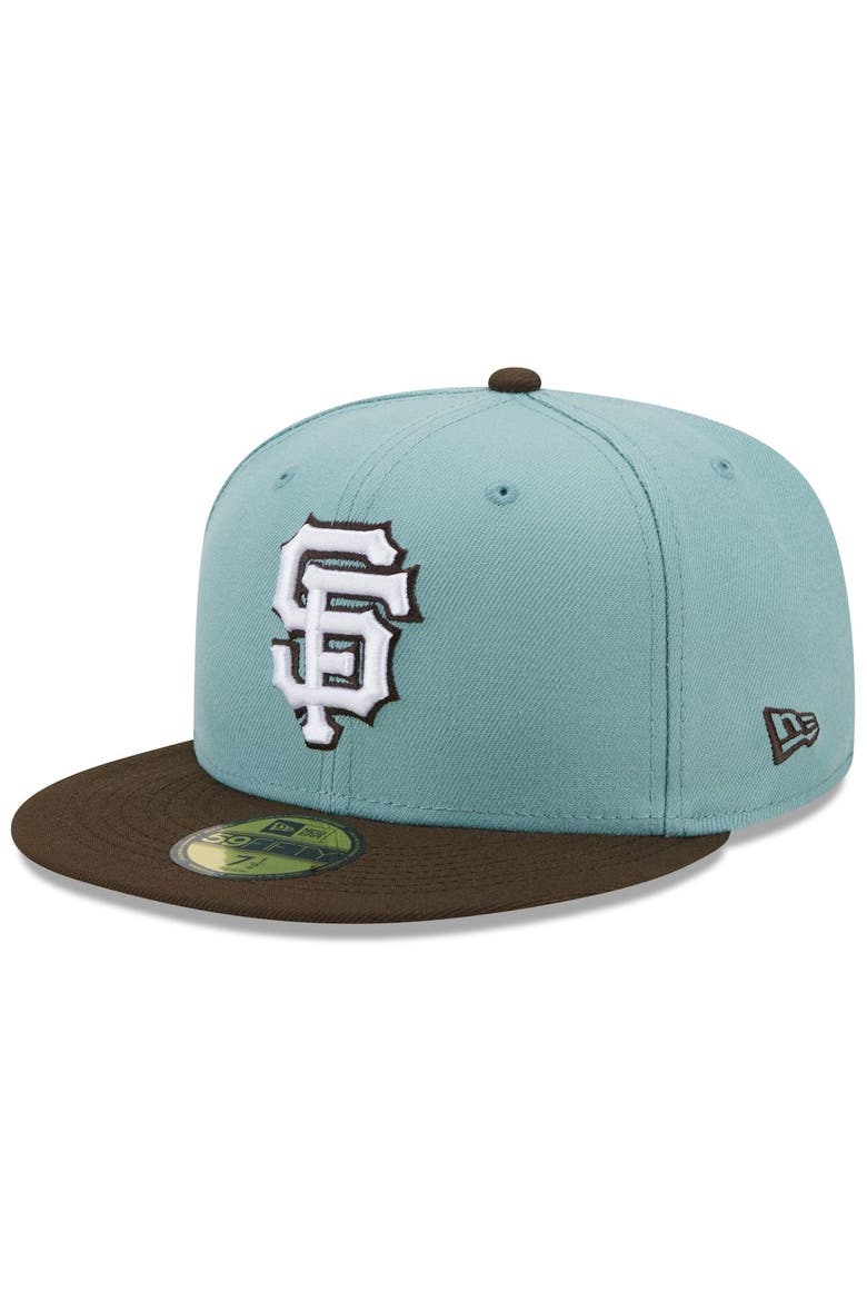 Men's New Era Light Blue/Brown San Francisco Giants  2002 World Series Beach Kiss 59FIFTY Fitted Hat, Alternate, color, Light Blue