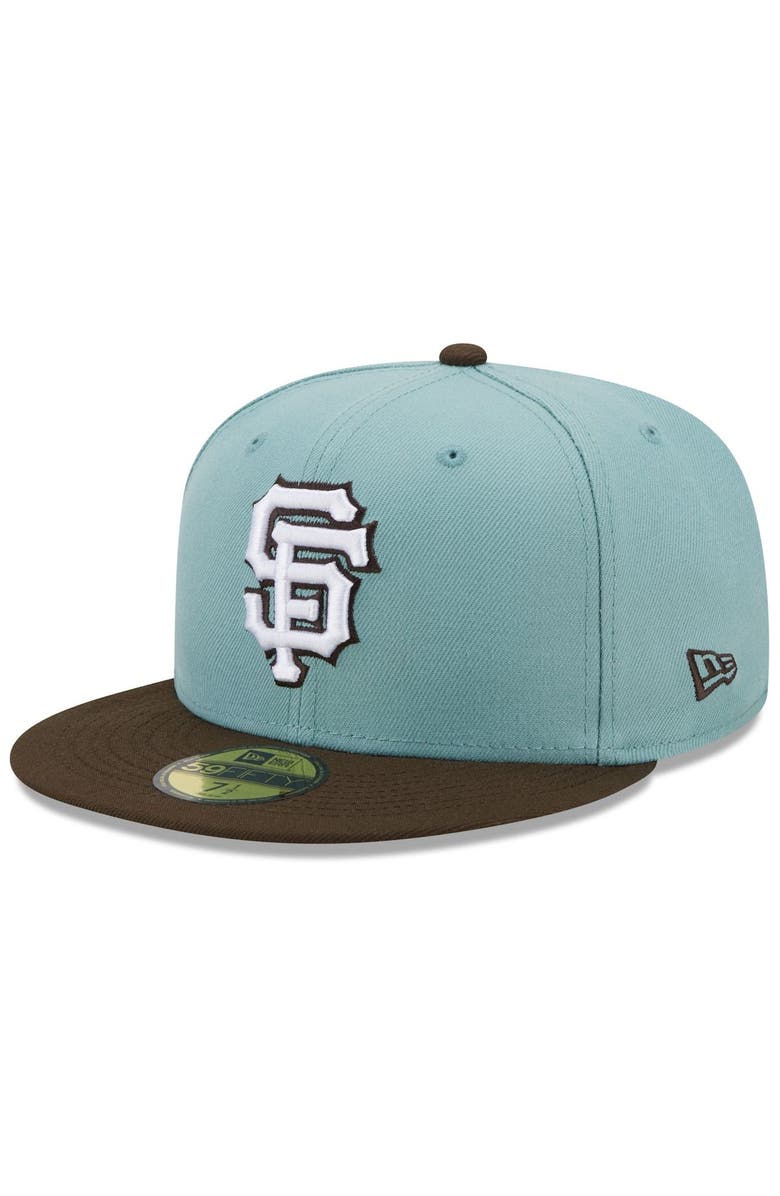 New Era Men's New Era Light Blue/Brown San Francisco Giants  2002 World Series Beach Kiss 59FIFTY Fitted Hat, Alternate, color, 