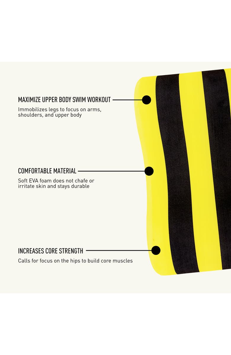 FINIS Foam Pull Buoy for Swim Training Upper Body Strength Builder Improves Stroke Technique Soft EVA Foam, Alternate, color, Yellow & Black