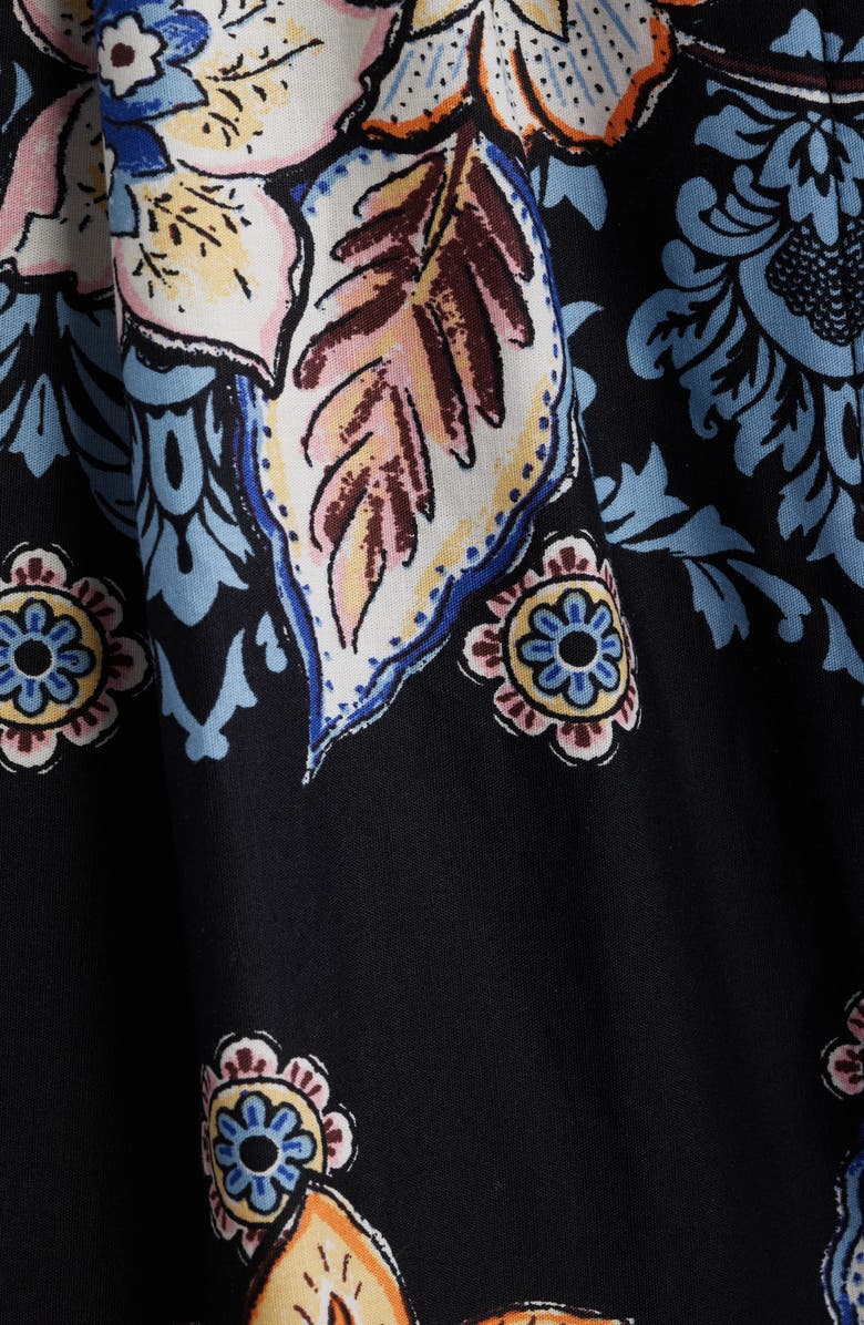 Vince Camuto Smocked Waist Stretch Cotton Midi Dress, Alternate, color, 