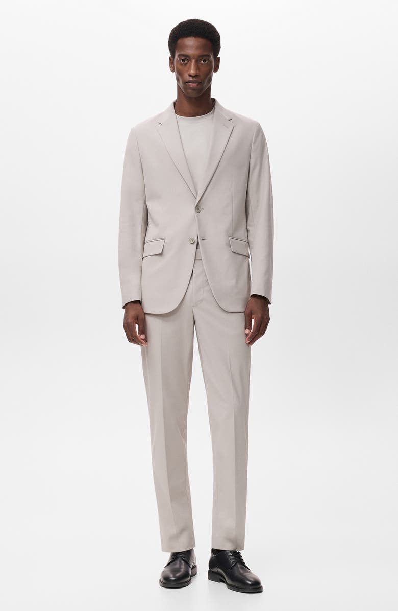 MANGO Zurich Slim Fit Thermolite<sup
®</sup
Suit Jacket, Alternate, color, Beige