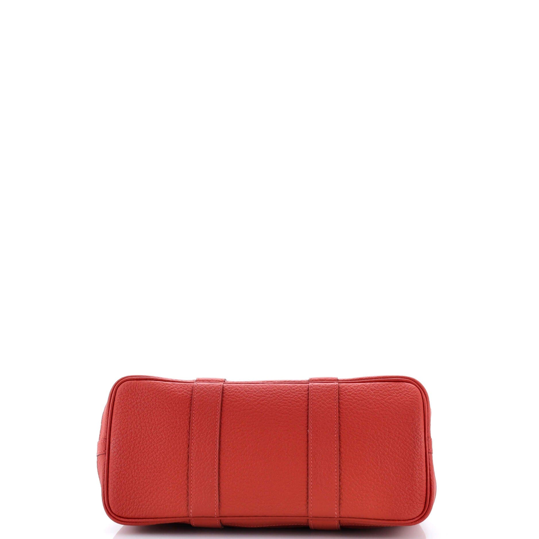 Pre-Owned Hermes Garden Party Tote Toile and Leather 30, Alternate, color, Rouge Duchesse