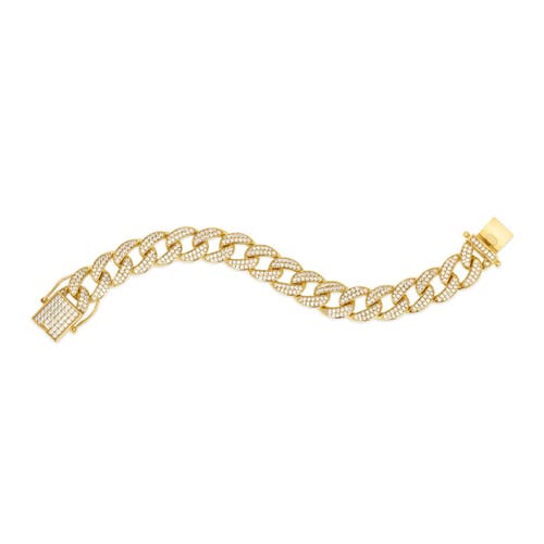 Anna Zuckerman 12mm Super Cuban Link Bracelet In Yellow Gold