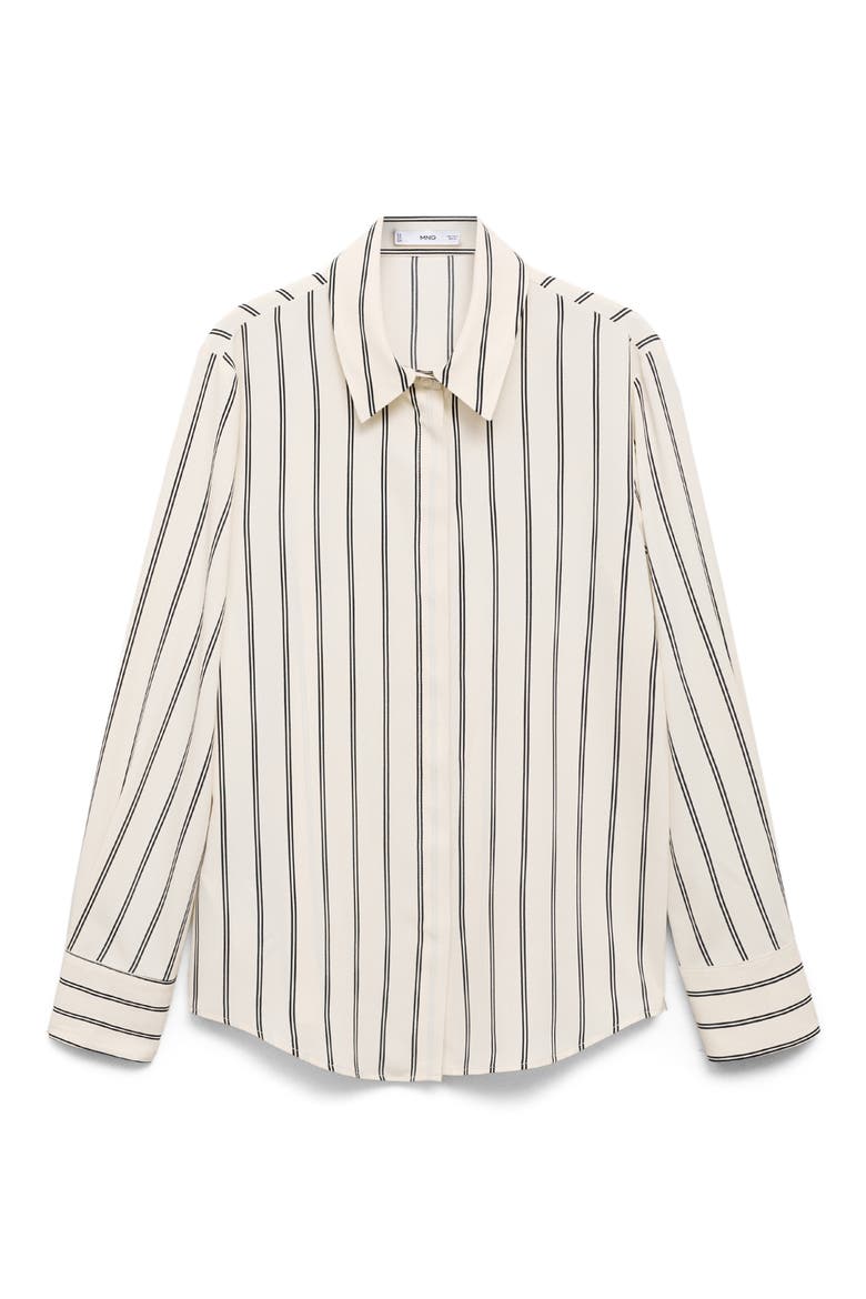 Print Button-Up Shirt, Alternate, color, ECRU