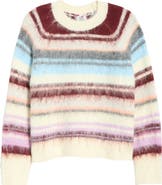 BDG Urban Outfitters Stripe Brushed Crewneck Sweater