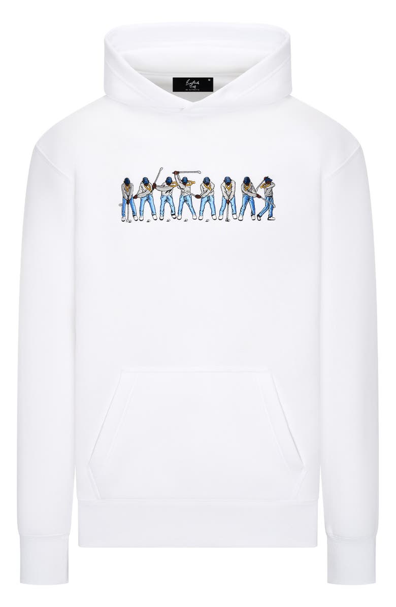 Eastside Golf Sequence Fleece Hoodie, Main, color, Bright White