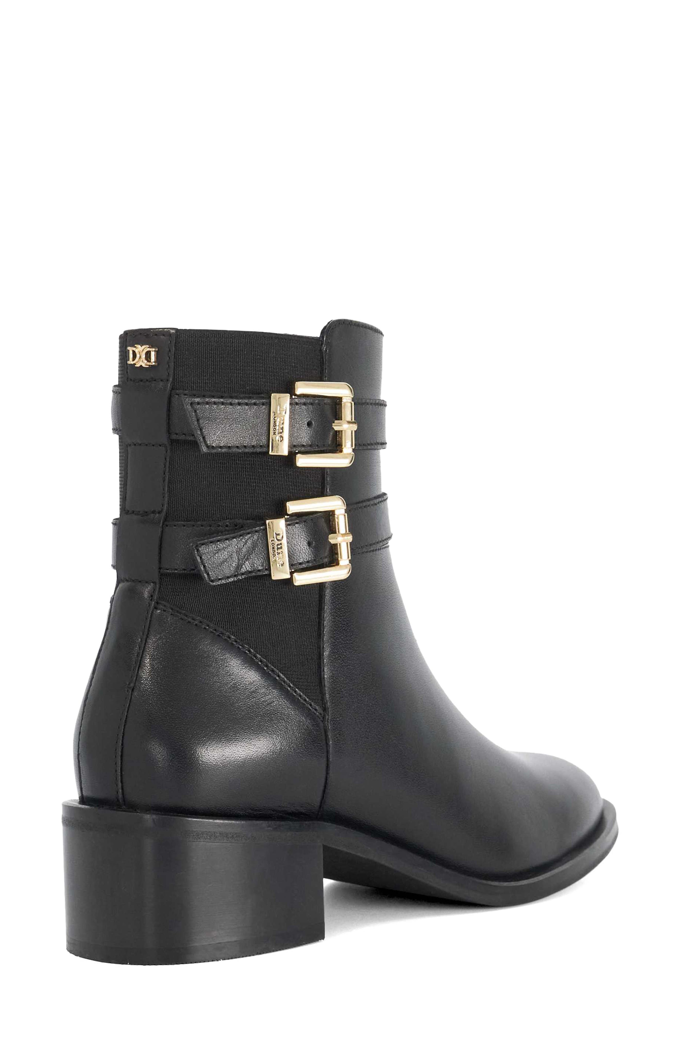 Patters Leather Bootie, Alternate, color, BLACK
