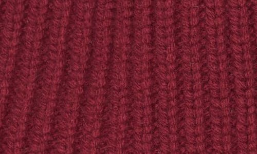 Moncler Logo Patch Virgin Wool & Cashmere Beanie In Burgundy