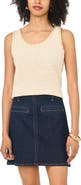 Vince Camuto Whipstitched Cotton Tank