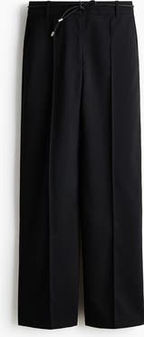 H&M Straight Belted Trousers