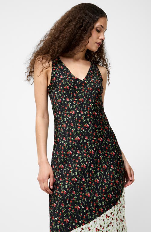 French Connection Julia Colorblock Ditsy Sleeveless Maxi Dress In Multi