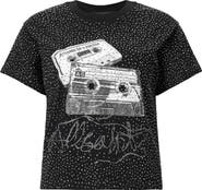 AllSaints Reel Elle Rhinestone Cotton Graphic T-Shirt