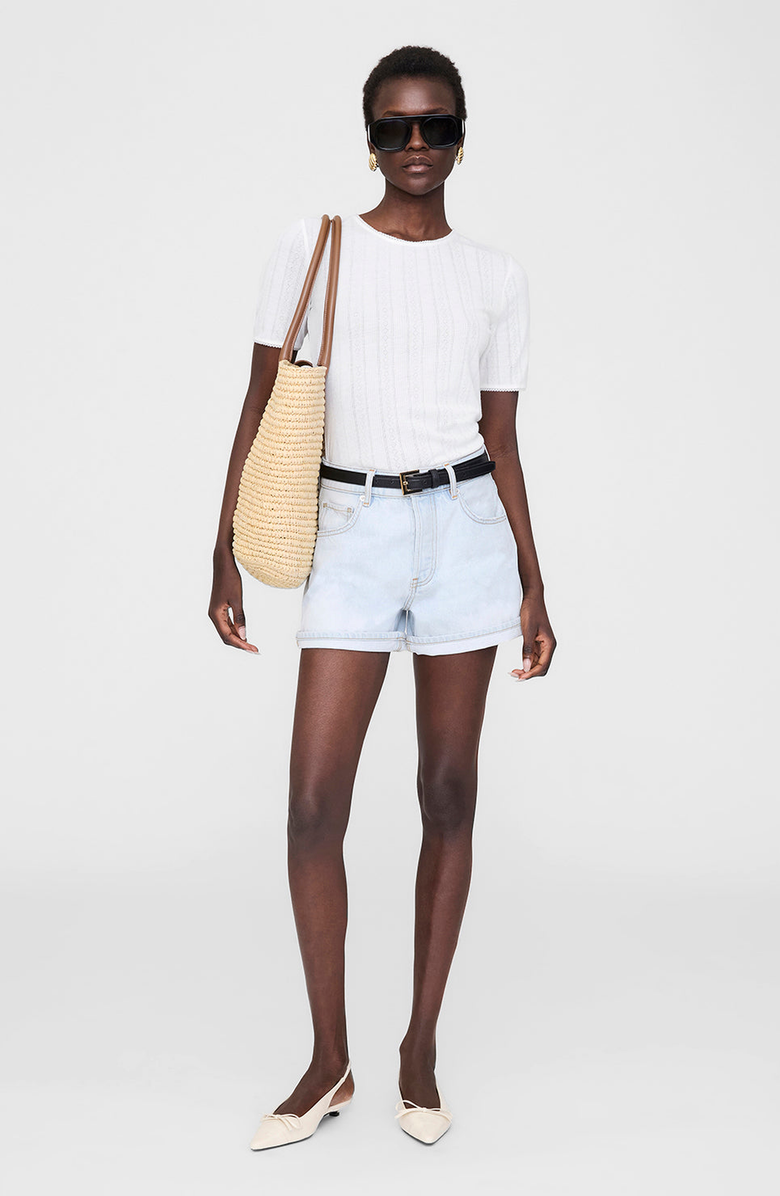 ANINE BING Dalton Short, Main, color, Ultra Bleached Blue