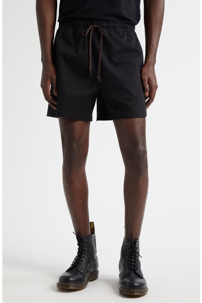 Rollins Stretch Cotton Gabardine Running Shorts, Main, color, BLACK