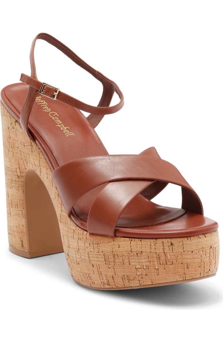 Jeffrey Campbell Big Time Platform Sandal, Main, color, Tan Cork