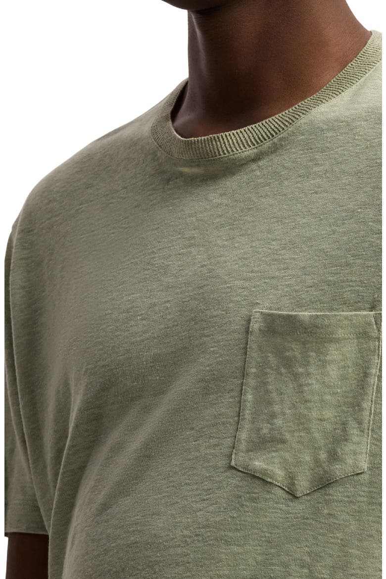 Linen Jersey Pocket T-Shirt, Alternate, color, CACTUS GREEN
