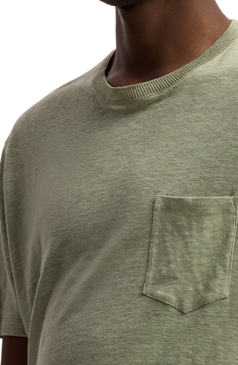 Ralph Lauren Purple Label Linen Jersey Pocket T-Shirt, Alternate, color, Cactus Green