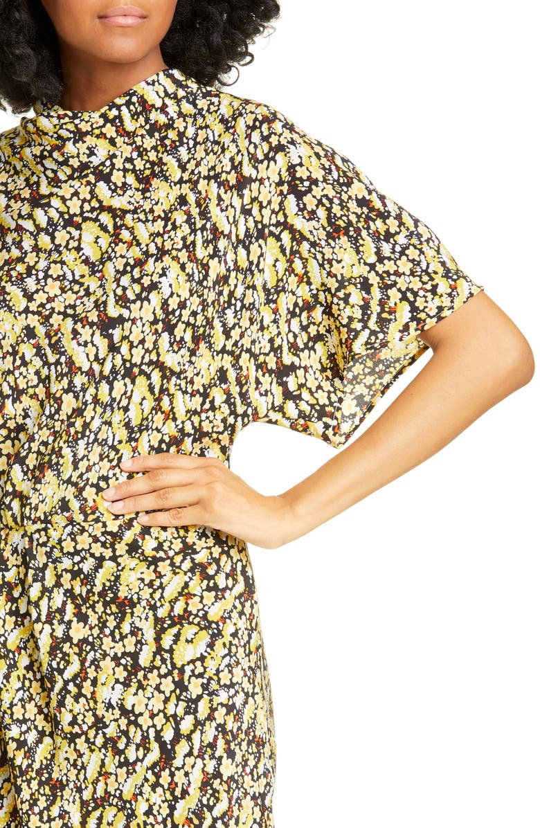 Stine Goya Rhode Meadow Silk Midi Dress, Alternate, color,