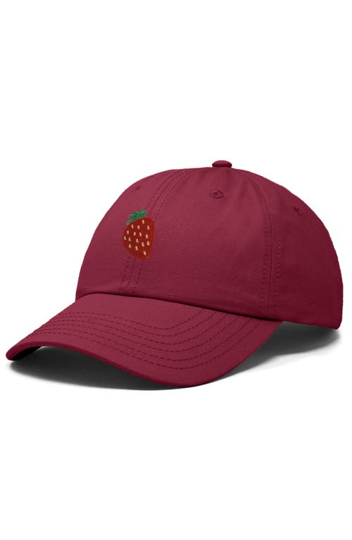 Dalix Strawberry Hat In Maroon