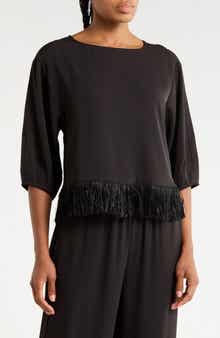 Fringe Trim Woven Top