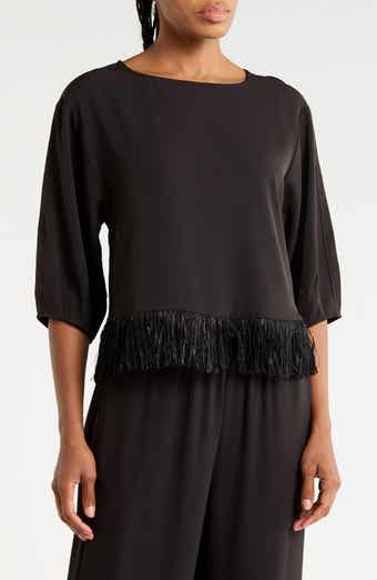 Fringe Trim Woven Top