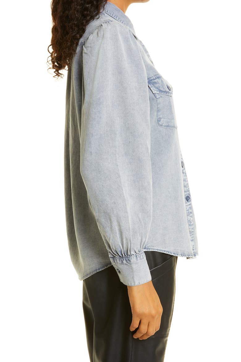 Ada Tencel® Lyocell Blend Denim Shirt, Alternate, color, BLUE ACID WASH