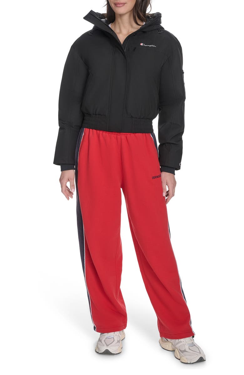 Champion Crop Ski Bomber Jacket, Alternate, color, Black