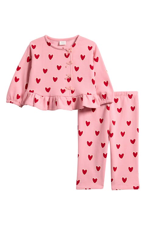 Kids' Heart Frill Sweatshirt & Pants Set (Baby & Toddler)