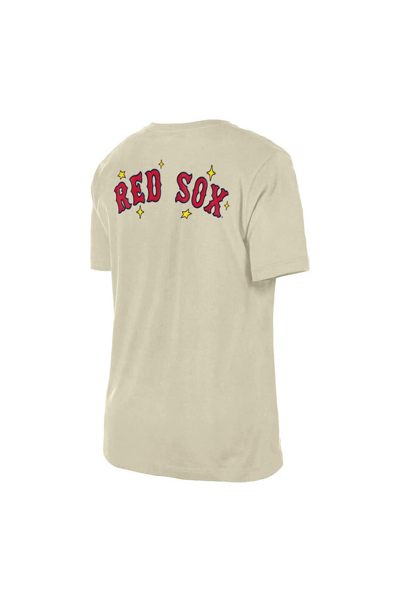 Women's New Era  Cream Boston Red Sox Stars & Cap T-Shirt, Alternate, color, Cream